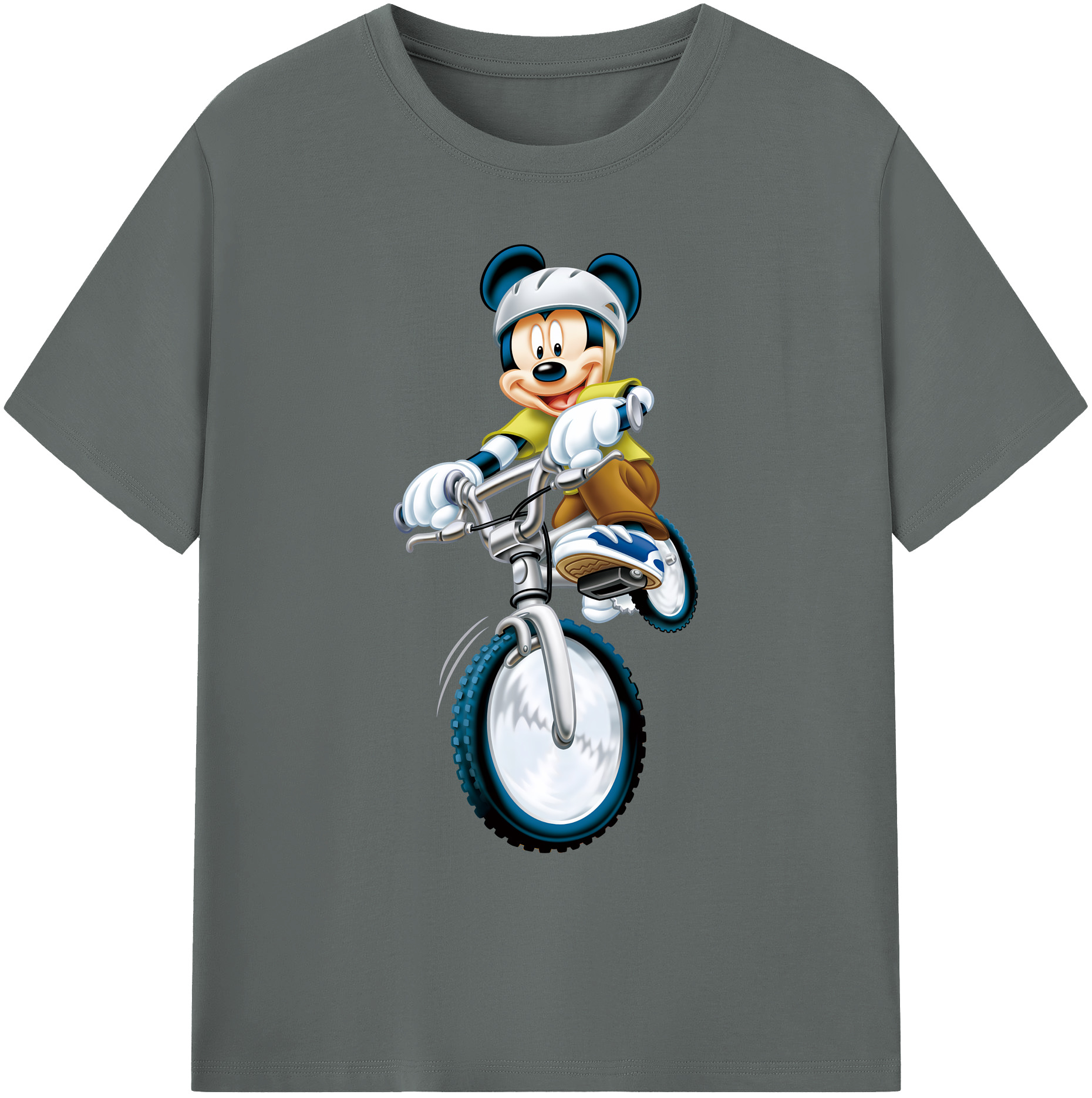 ミッキーマウス Mickey Mouse 綿100％ メンズ半袖Tシャツ｜肌触りやわらか＆通気性